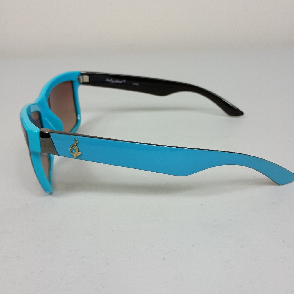 Vintage Y2K Baby Phat Sunglasses Turquoise Dark Brown Cat Logo B2062 UV400 - Picture 3 of 15